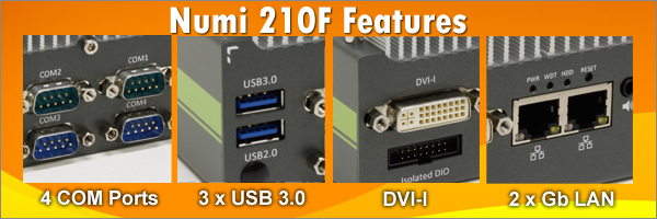  	Numi 210F BayTrail 2xLAN / 4xCOM Ports Low Power Mini PC